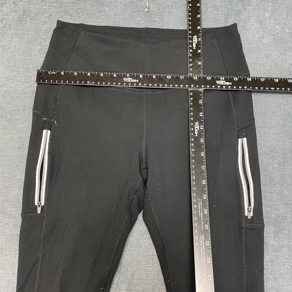 Mondetta Performance Luxury Active Leggings M Black Stretch High Waist Ankle Zip - Picture 5 of 13